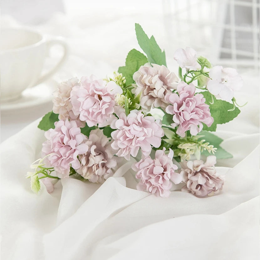 Silk Hydrangea Artificial Flowers – Wedding & Home Décor Artificial Silk Flowers Babs PURPLE 1 pc