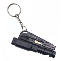 Mini Car Emergency Glass Breaker Safety Hammer Keychain Emergency Safety Tool Babs black - With whistle