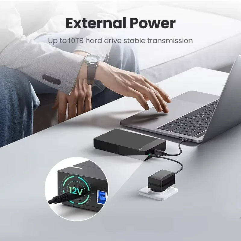 KEBIDUMEI 2.5/3.5" SATA USB 3.0 External HDD Enclosure, 10TB HDD Enclosure Babs