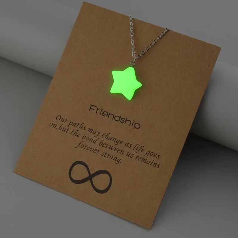 Glow Star Pendant Necklace – Friendship Gift for Women Pendant Necklace Babs star