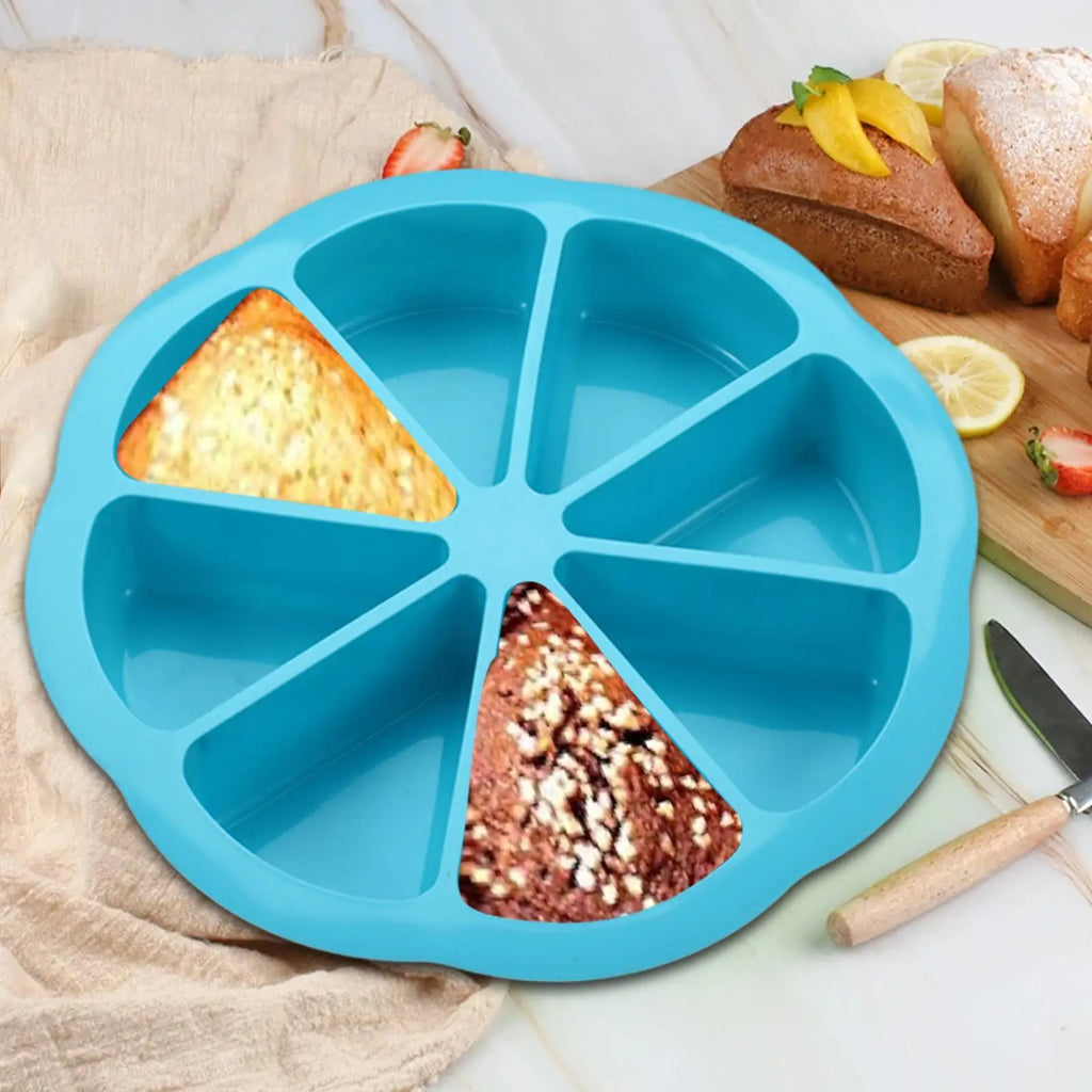 8-Cavity Silicone Triangle Cake Mold – Non-Stick Baking Tray Silicone Baking Mold Babs