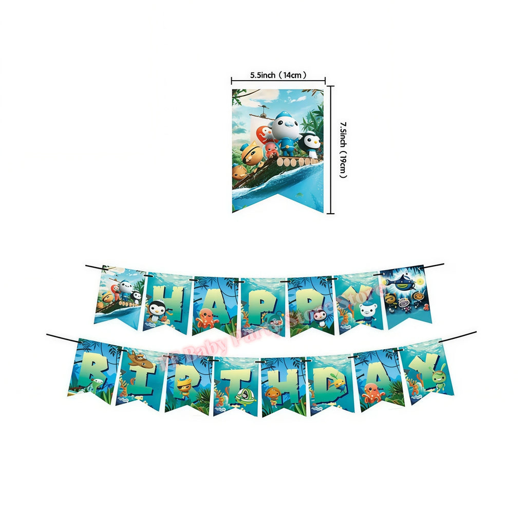 Octonauts Birthday Foil Balloons – Baby Shower Party Decor Party Foil Balloons Babs 1set banner