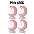 Star Moon LED Night Light USB Rechargeable Kids Nursery Lamp LED Night Light Babs Pink-4PCS