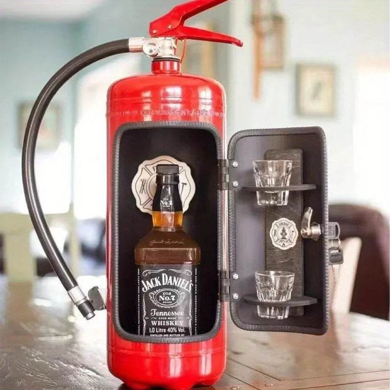 Fire Extinguisher Wine Box – Novelty Bar Décor & Fireman Gift Novelty Wine Box Babs