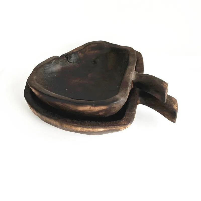Solid Wood Decorative Fruit Bowl & Modern Organizer Tray Decorative Wood Bowl Babs