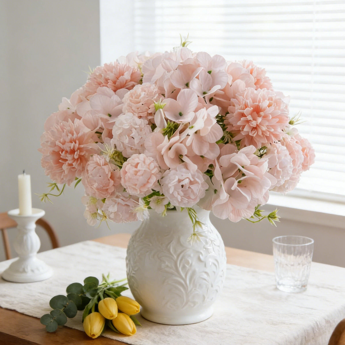 Silk Hydrangea Artificial Flower Bouquet – Wedding & Home Décor Artificial Flower Bouquet Babs