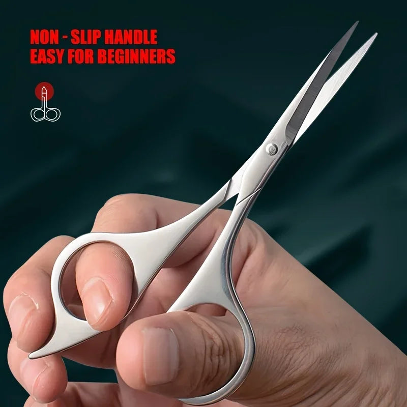 Professional Stainless Steel Eyebrow Scissors – Sharp & Ergonomic Eyebrow Scissors Babs
