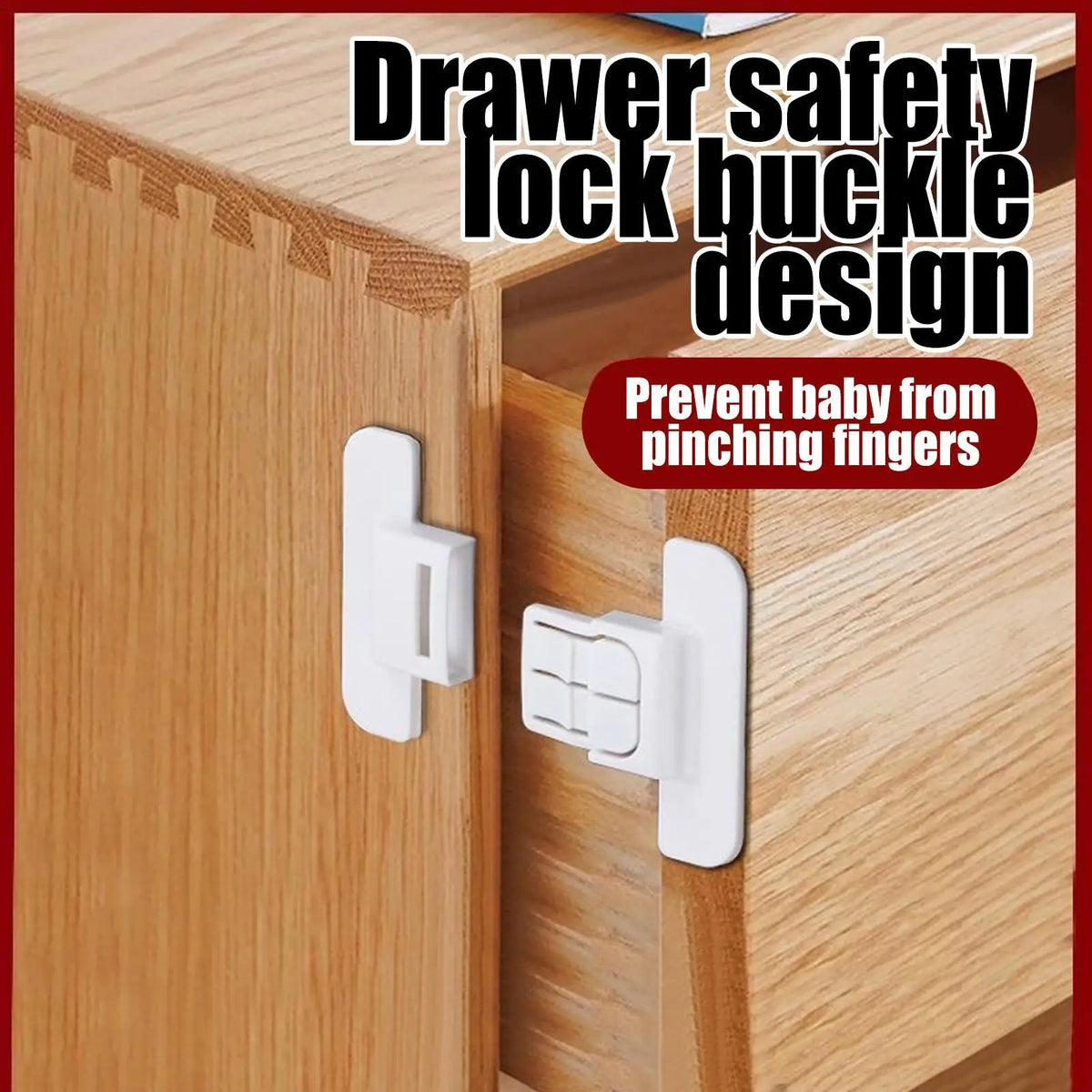 Refrigerator Child Lock – Self-Adhesive Fridge Door Safety Buckle Child Safety Lock Babs