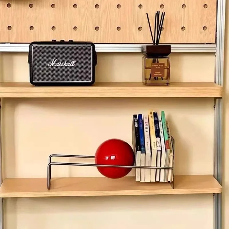 Stainless Steel Desktop Bookshelf | Modern Minimalist Storage Rack Desktop Bookshelf Babs
