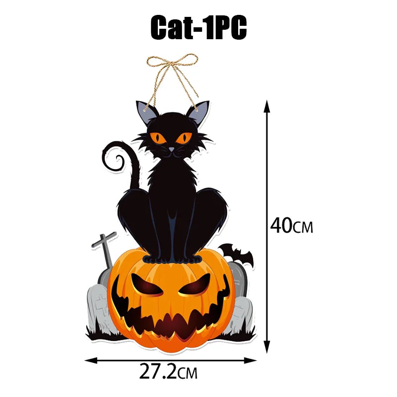 Halloween Swirl Hanging Ornaments – Pumpkin Bat Ghost Decor Halloween Hanging Decor Babs Style B-1PCS