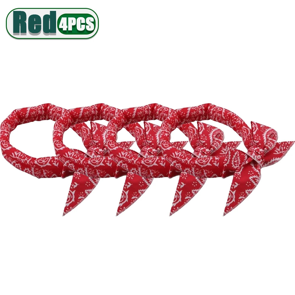 Pet Cooling Bandana for Dogs & Cats – Ice Bead Scarf 2-Pack Pet Cooling Bandana Babs Red-4PCS