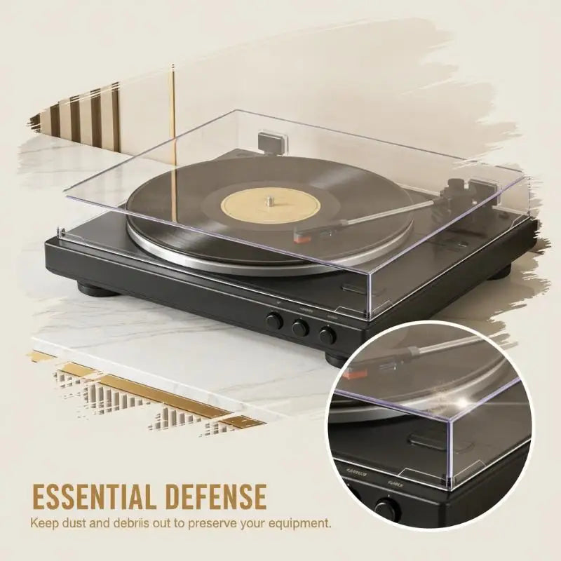 Acrylic Dust Cover for AT-LP120XUSB – Clear Turntable Protection Turntable Dust Cover Babs