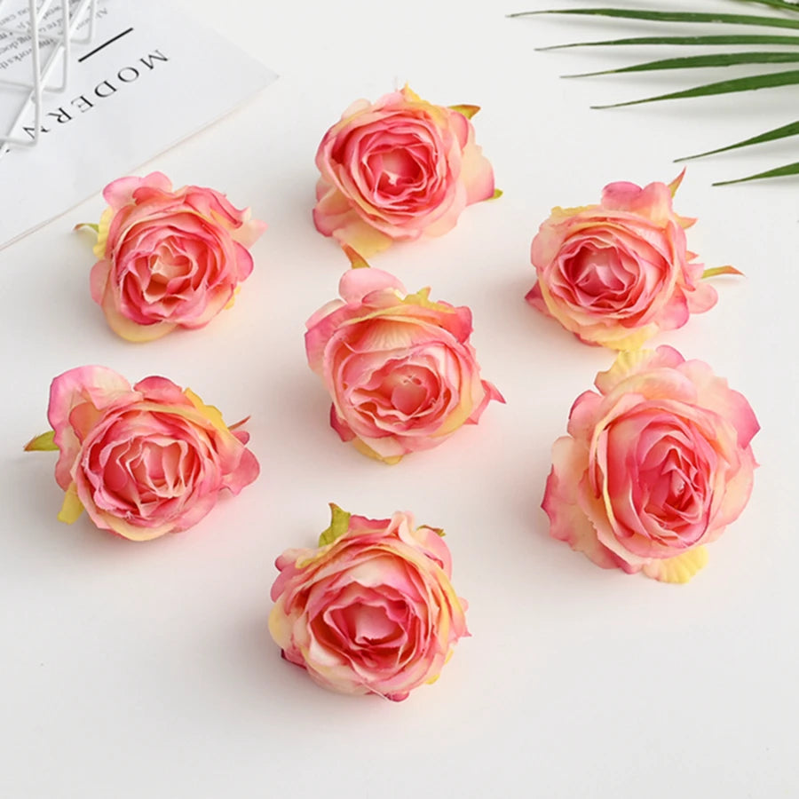 Silk Rose Artificial Flower Heads 30/100 Pcs – DIY & Decor Artificial Silk Flowers Babs Color 16 30 Pieces