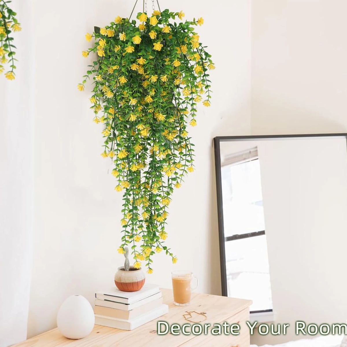 Artificial Eucalyptus Camellia Flower String 70cm – Wedding Decor Artificial Flower String Babs