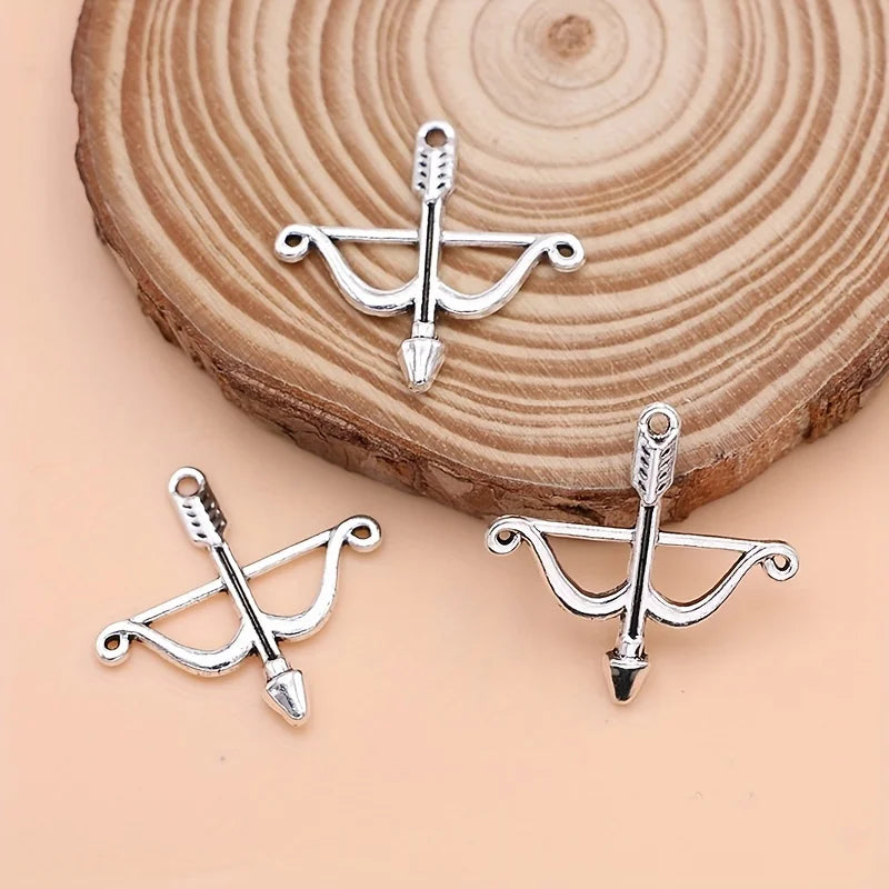 Silvery Bow & Arrow Zinc Alloy Charms for DIY Jewelry Making DIY Jewelry Charms Babs
