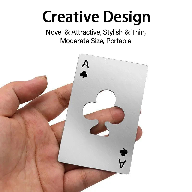 Poker Card Stainless Steel Bottle Opener – Pocket Multitool Bottle Opener Babs