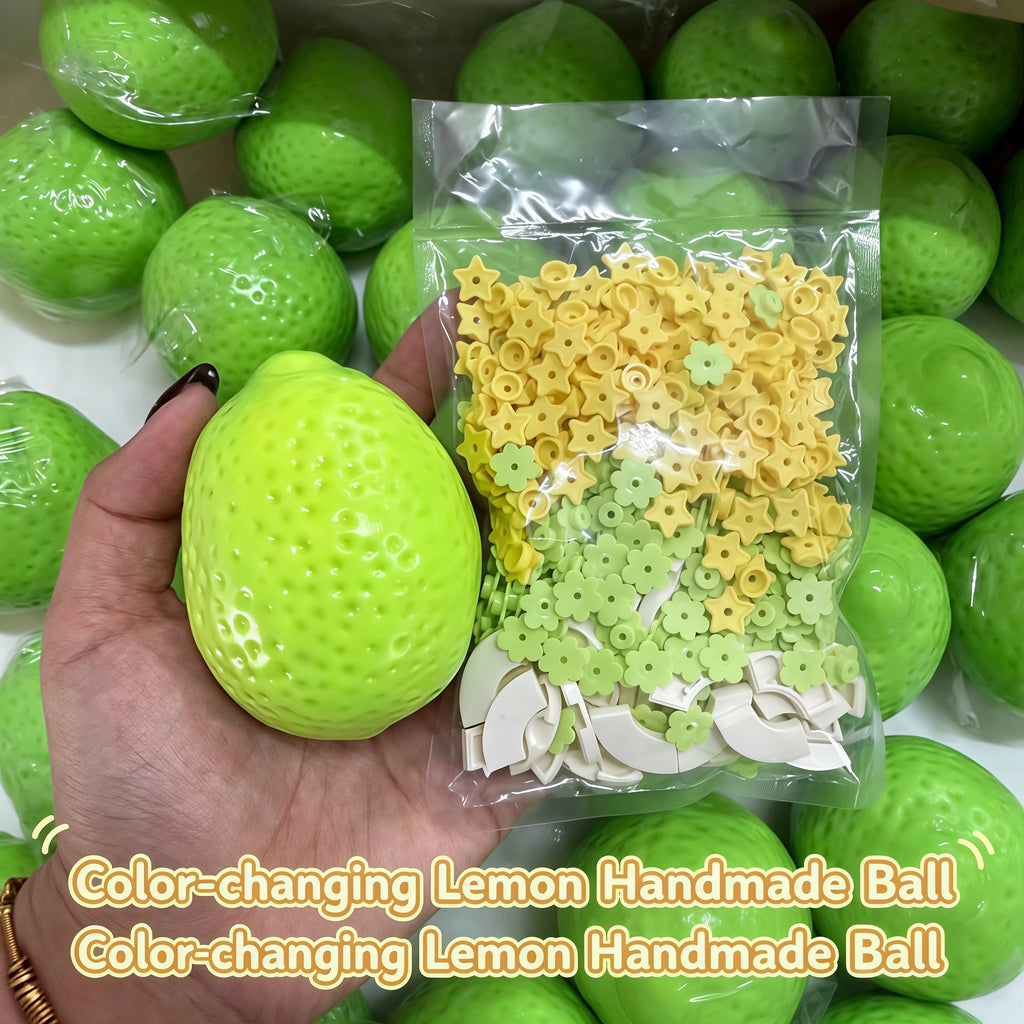 Handmade Lemon Squishy Fidget Ball – ASMR Sensory Squeeze Toy Sensory Fidget Toy Babs