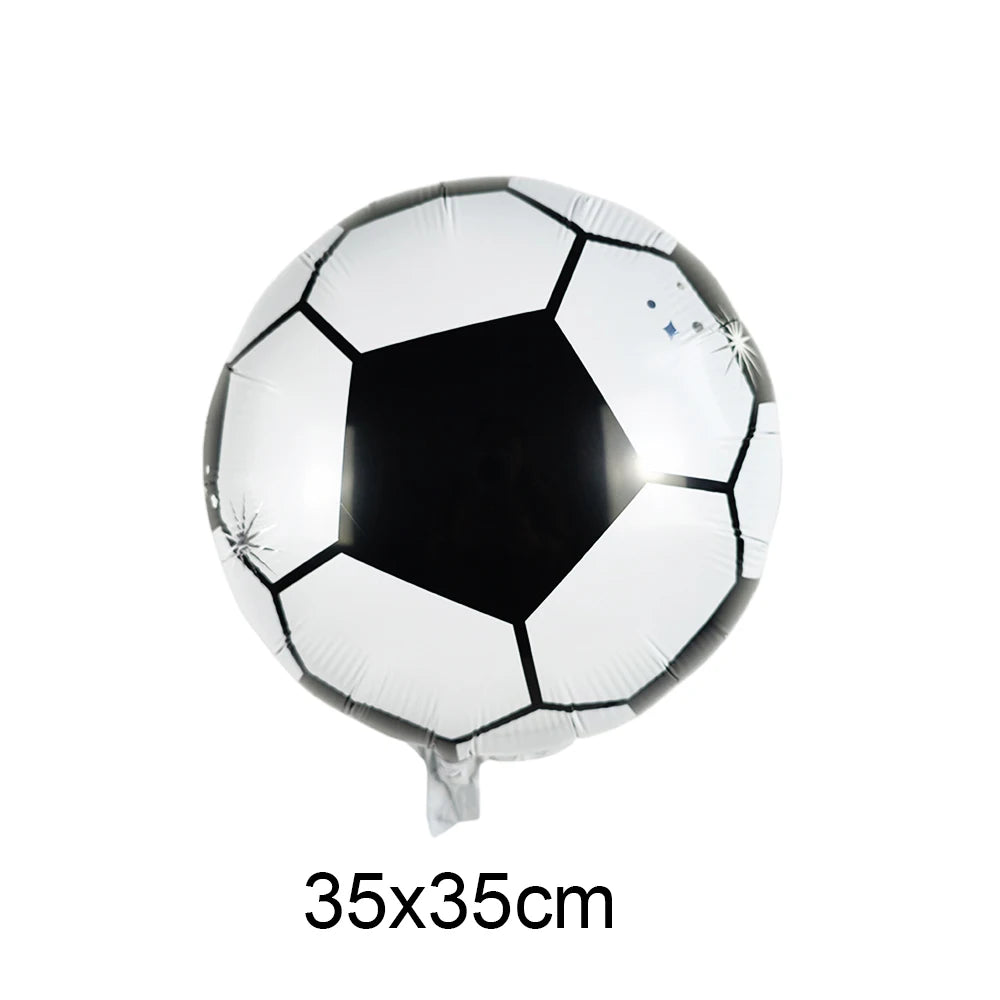 Soccer Foil Balloons 18" | Football Party Décor 5 or 10 Pack Party Foil Balloons Babs A-5 As show 5pcs