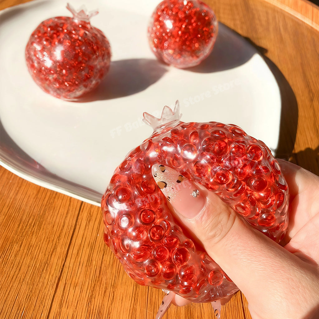 Pomegranate Squishy Squeeze Ball – Fidget Party Gift Favor Novelty Squeeze Toy Babs