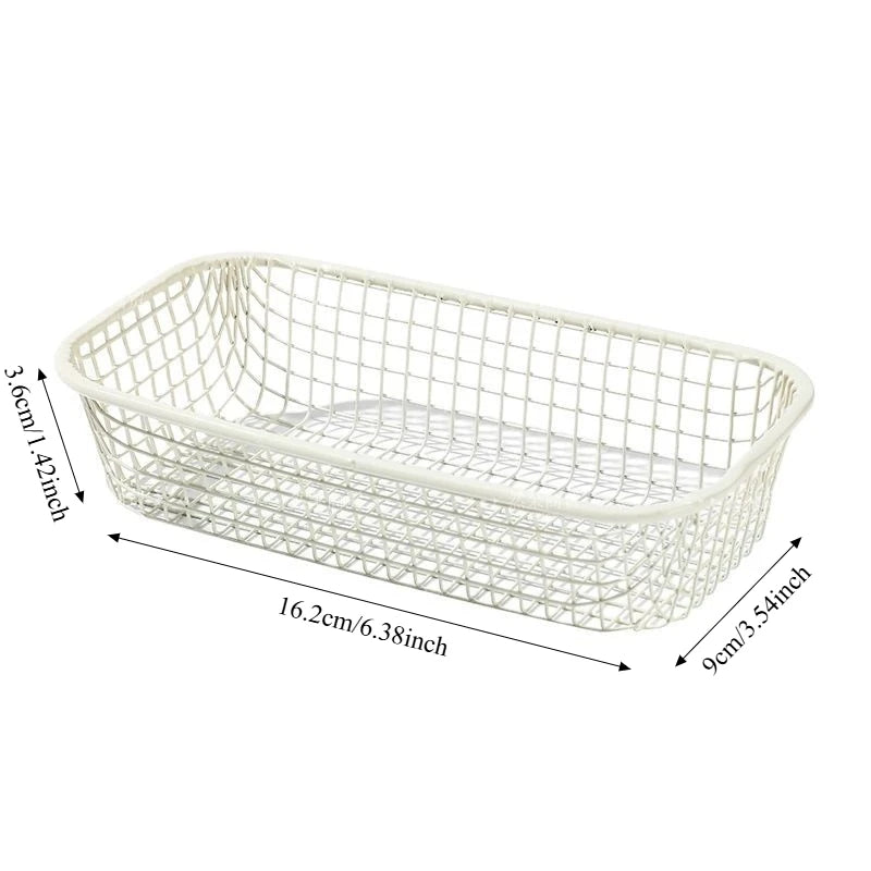Metal Wire Storage Basket – Desk, Kitchen & Home Organizer Wire Storage Basket Babs