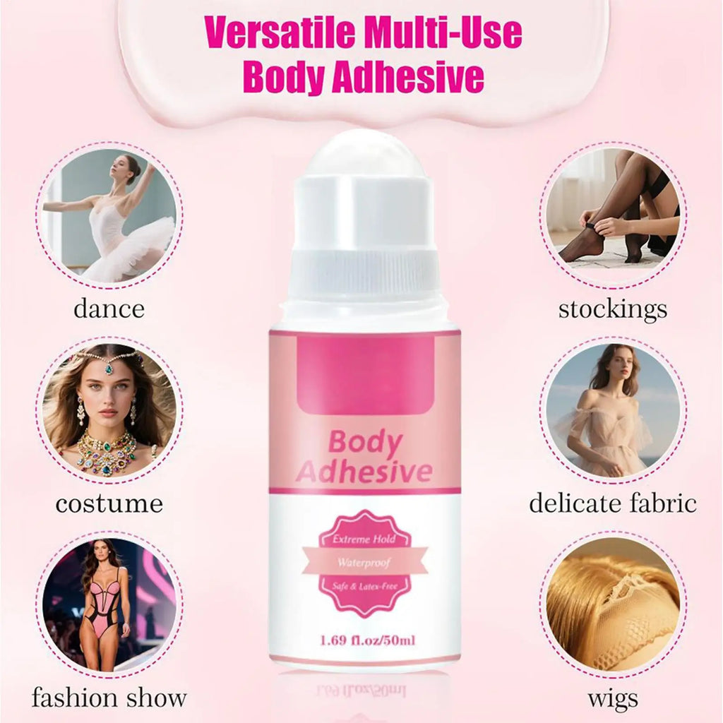 Body Glue Roll-On Adhesive for Clothes – Gentle & Long-Lasting Body Clothing Adhesive Babs 1pcs