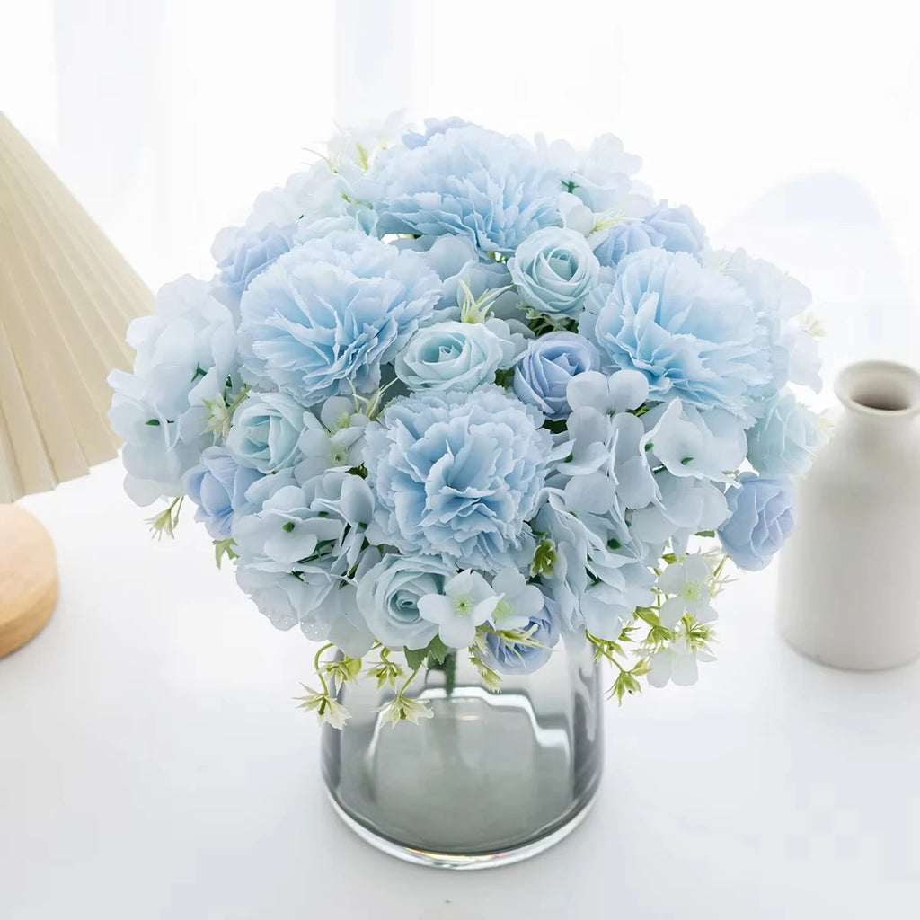 Artificial Silk Carnation Rose Bouquet – Wedding & Home Decor Artificial Flower Bouquet Babs