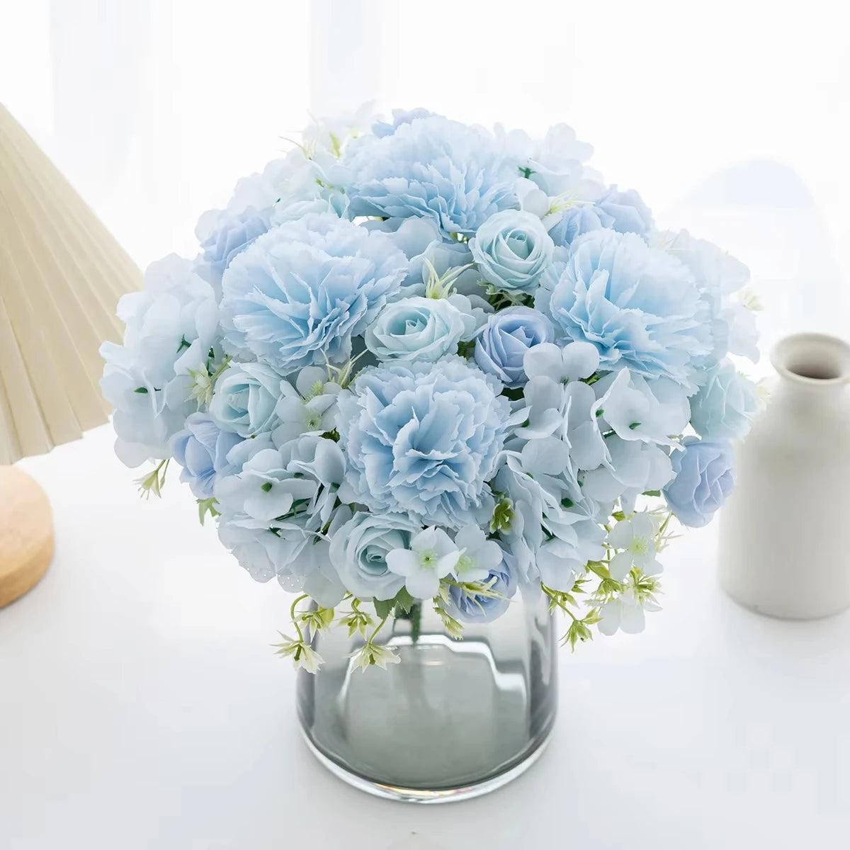 Artificial Silk Carnation Rose Bouquet – Wedding & Home Decor Artificial Flower Bouquet Babs