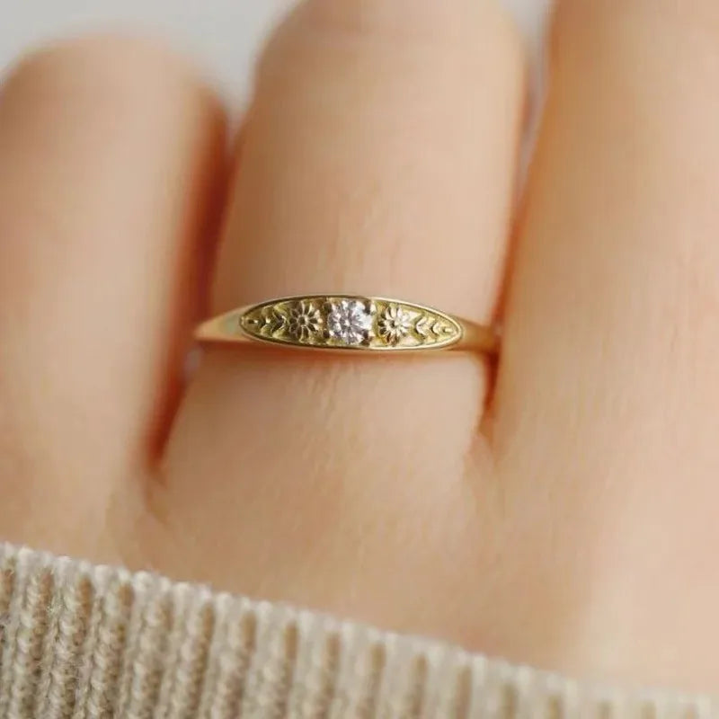 Flower Shape Zircon Fashion Ring for Women | Cute & Stylish Fashion Ring Babs