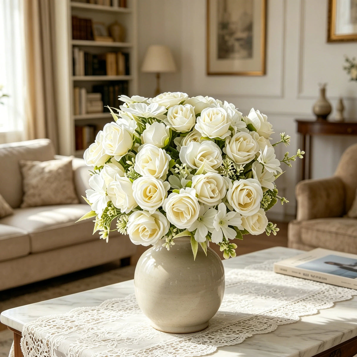 Artificial Silk Rose Bouquet – Wedding & Home Décor Flowers Artificial Flower Bouquet Babs