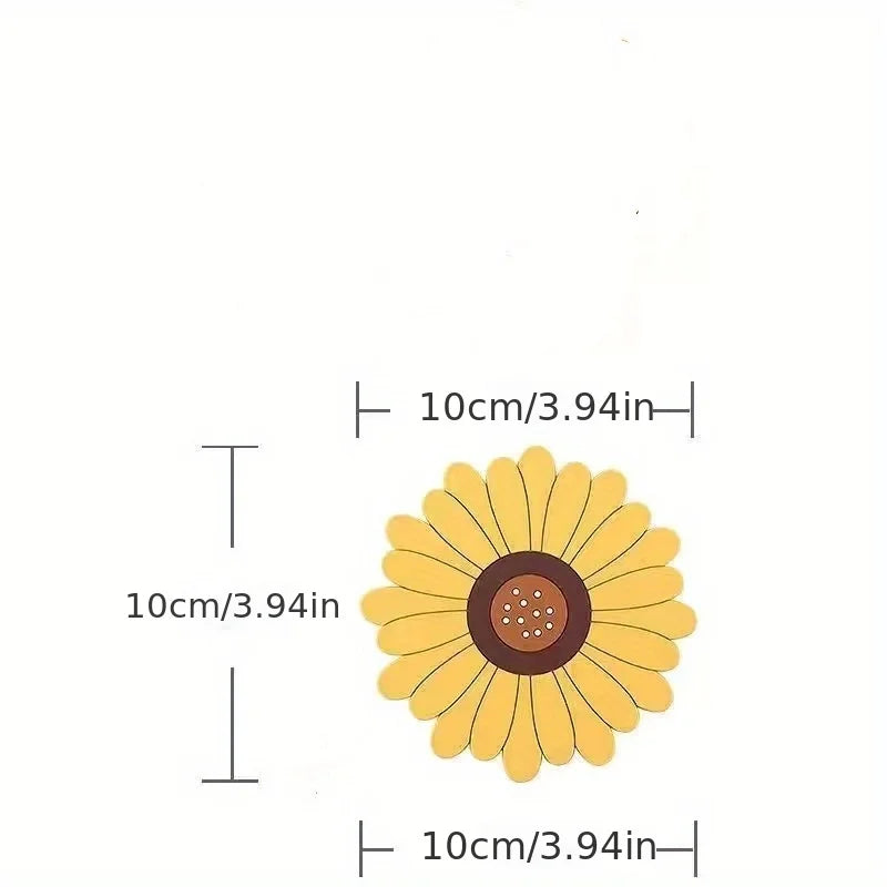 Sunflower Insulation Pad – Heat-Resistant PVC Cup & Table Mat Table Insulation Mat Babs S