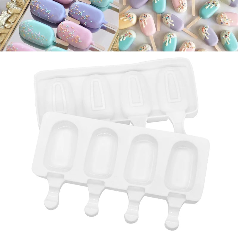 Silicone Popsicle & Ice Cream Mold Tray – DIY Dessert Maker Silicone Dessert Mold Babs