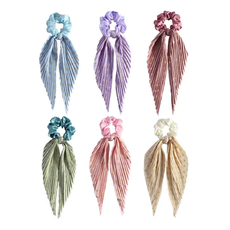 Retro Handmade Crinkle Linen Scrunchie Hair Tie for Women Crinkle Scrunchie Babs