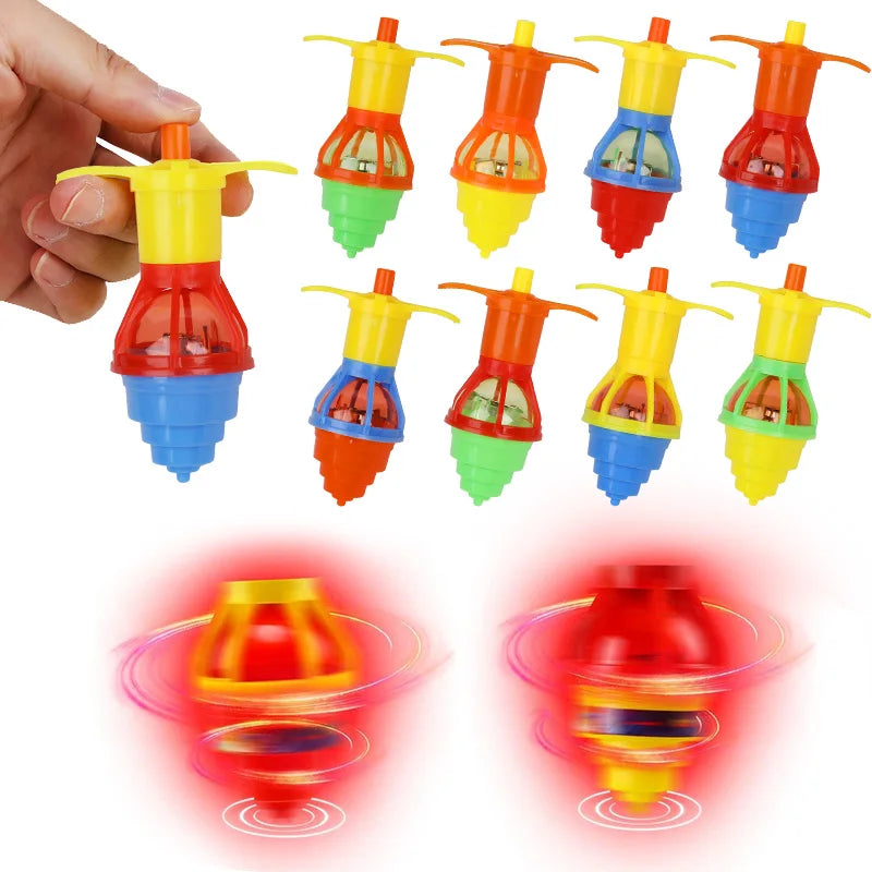LED Light-Up Spinning Tops Glow Gyro Kids Party Favors 5/10/20pk LED Spinning Top Babs