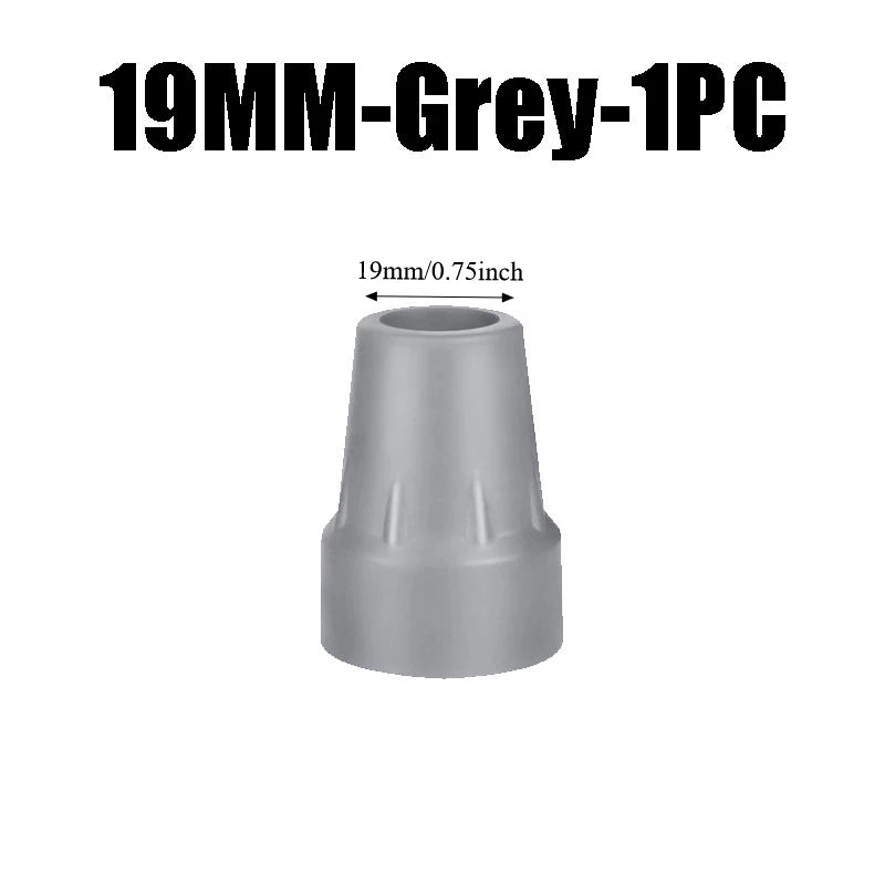 Rubber Cane Tips Anti-Slip Caps for Walking Sticks & Crutches Cane Tip Caps Babs 19MM-Gray-1PC