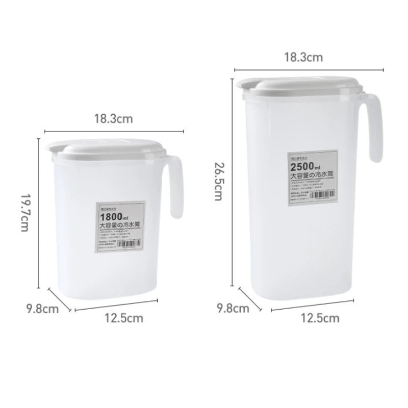 Large Capacity Water Pitcher 1800ml/2500ml – Heat Resistant Jug Beverage Pitcher Babs