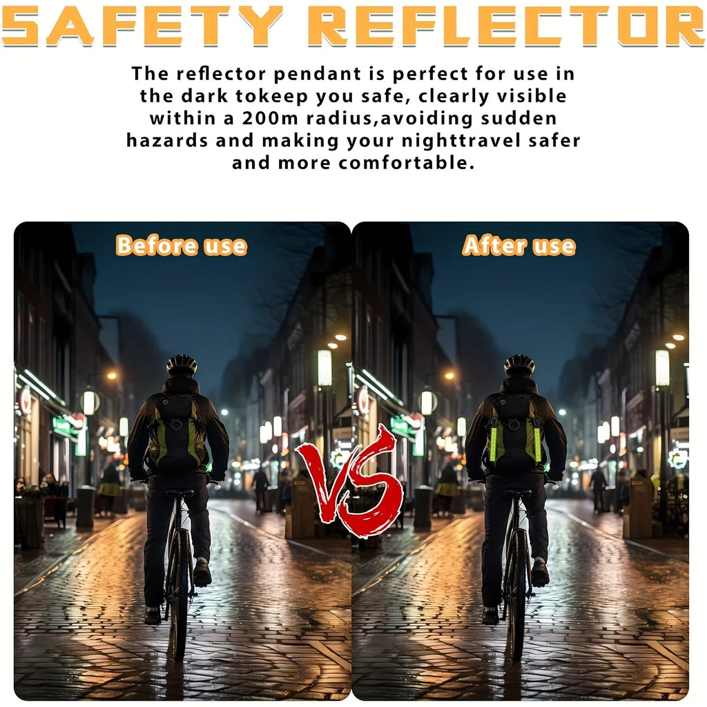 2PCS Reflective Keychain – High Visibility Night Safety Strip Reflective Safety Keychain Babs