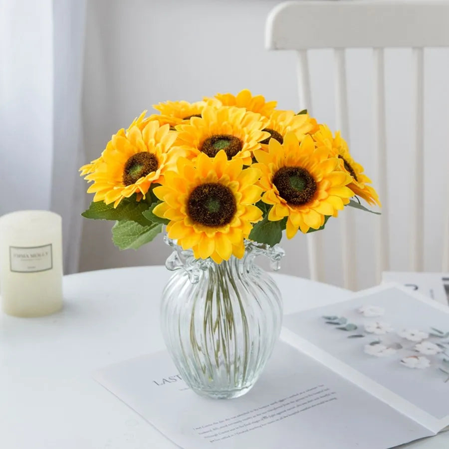 Artificial Silk Sunflowers 1/3/5 Pcs – Wedding & Home Décor Artificial Silk Flowers Babs