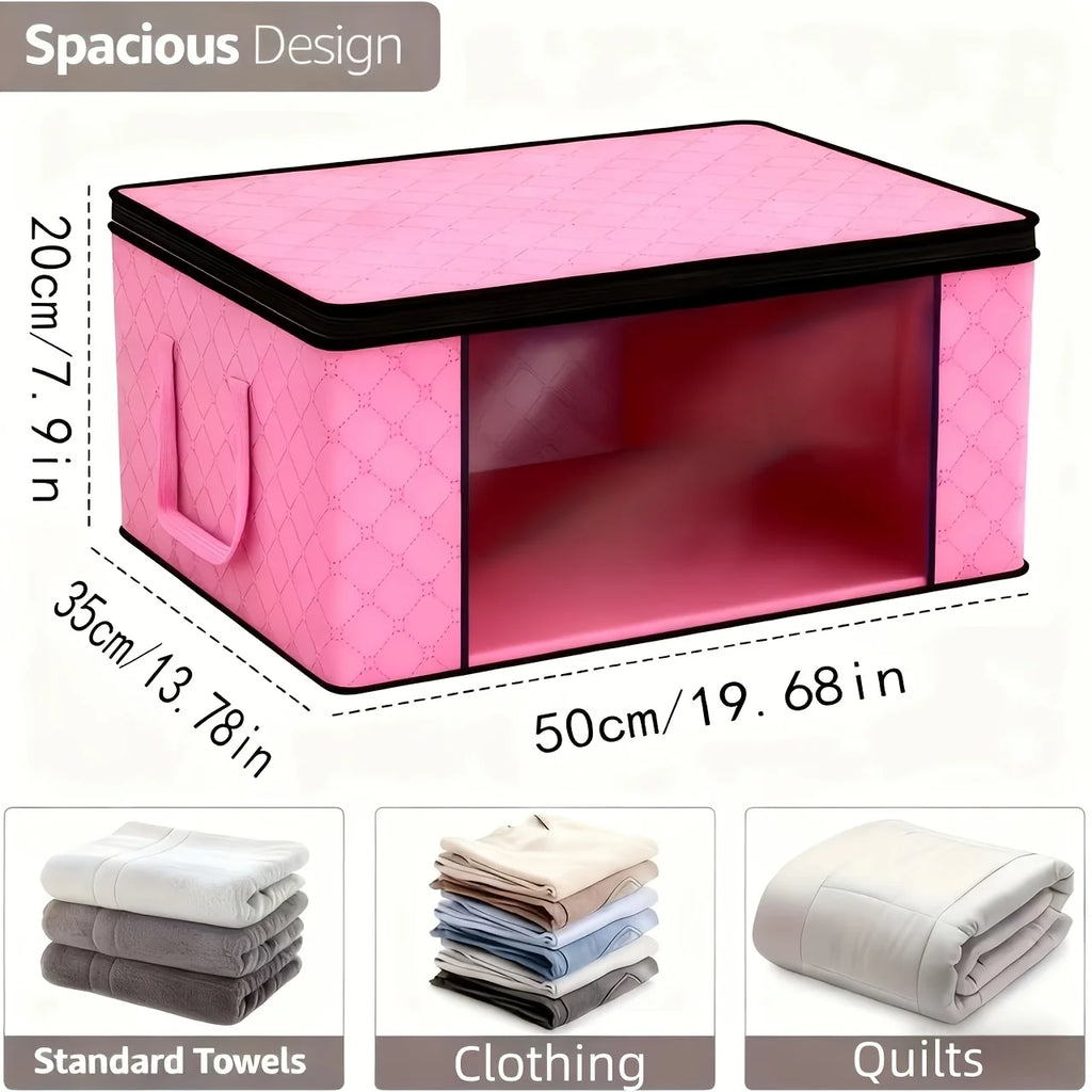 Foldable Clothes Storage Bags with Clear Window | Wardrobe Organiser Foldable Storage Bags Babs