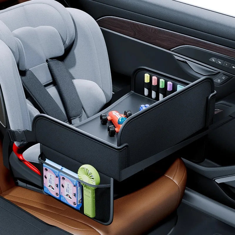 Kids Car Backseat Tray Table – Lap Desk with Storage Pocket Car Backseat Tray Babs