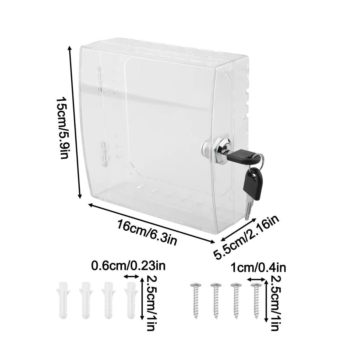 Lockable Clear Thermostat Cover Guard Box – Home & Office Thermostat Lock Box Babs