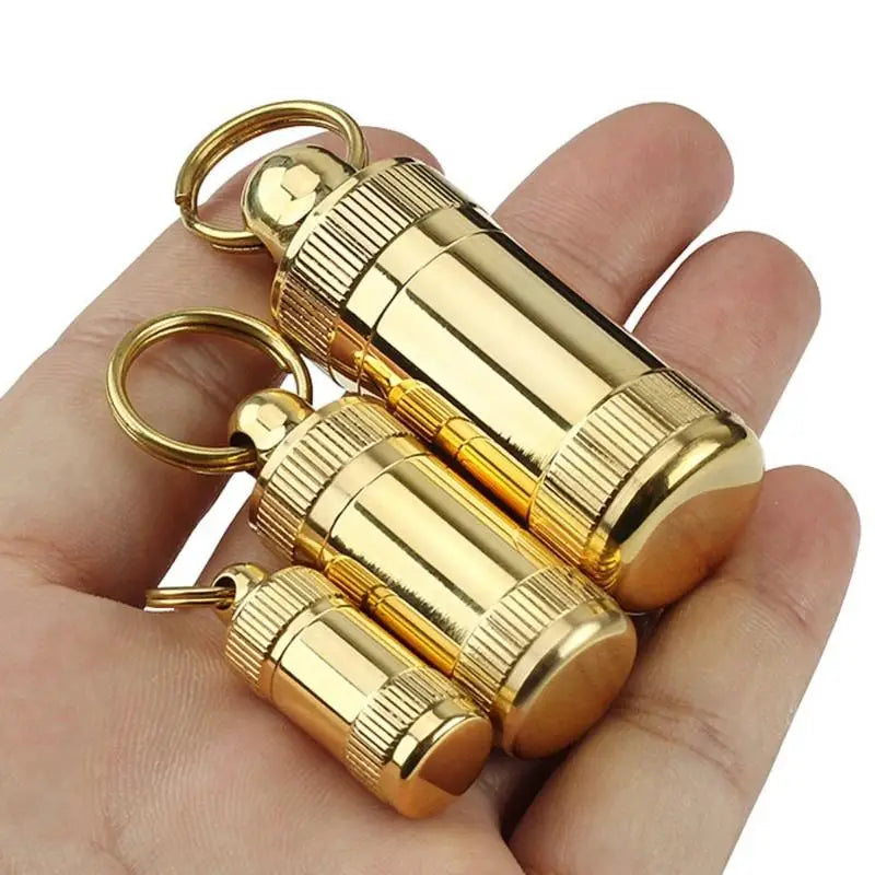 Brass Waterproof Canister Sealed Bottle S/M/L – Outdoor Camping Waterproof Canister Babs