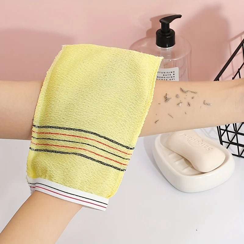 5-Piece Exfoliating Shower Gloves & Towel Set – Body Scrub Exfoliating Bath Set Babs