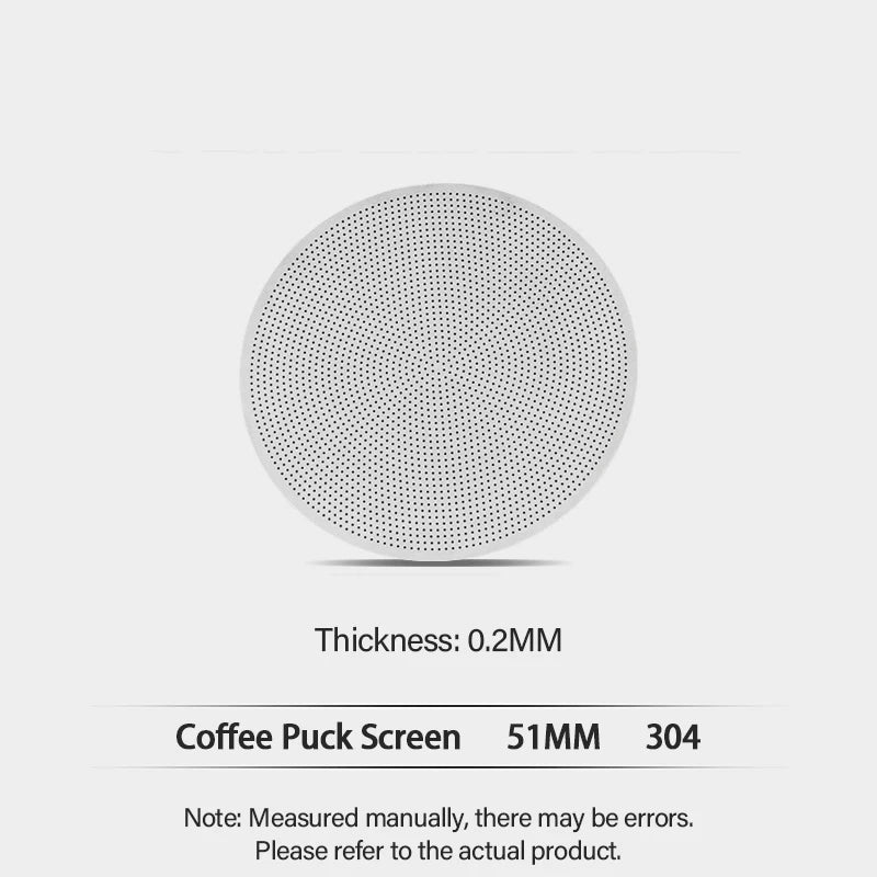 304 Stainless Steel Coffee Puck Screen 51/54/58mm Portafilter Espresso Filter Screen Babs 51mm 1pcs