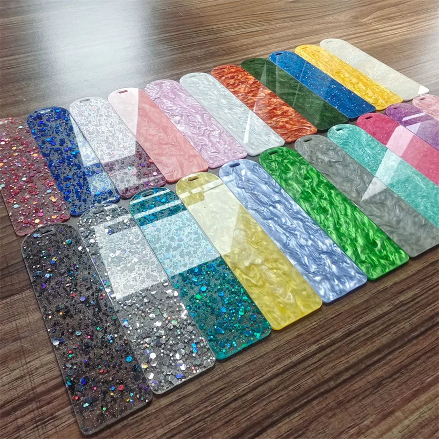 Acrylic Water Ripple Bookmark DIY Sticker – Loose Powder Design Acrylic DIY Bookmark Babs