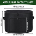 Waterproof Garden Hose Storage Bag – Large Capacity Organizer Garden Hose Storage Bag Babs Black