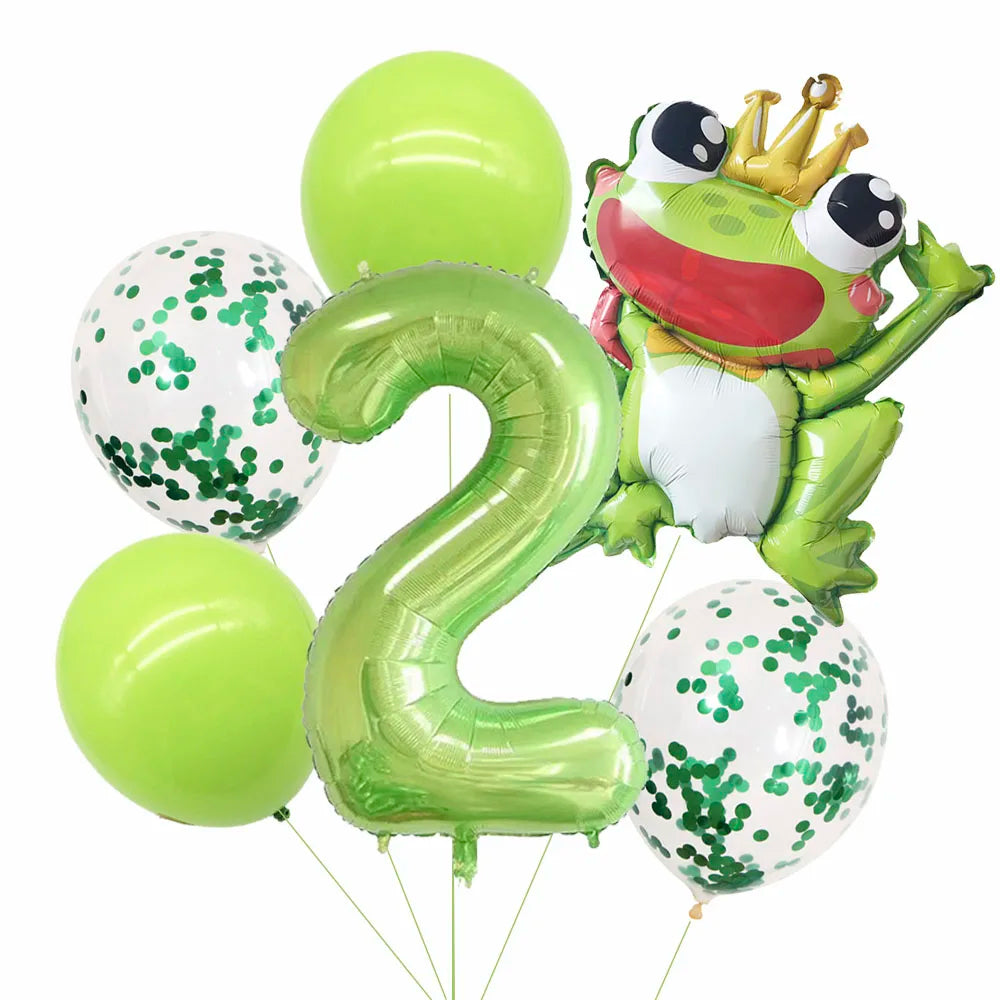 Frog Birthday Party Decorations – Banner, Balloons & Tableware Party Decoration Set Babs Number 2