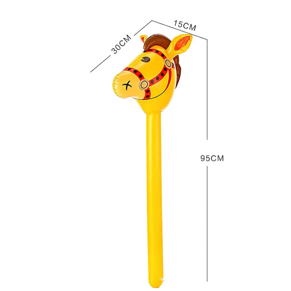 Inflatable Horse Head Stick Balloons – Western Cowboy Party Favors Party Balloon Favors Babs E As pictures show 3pcs