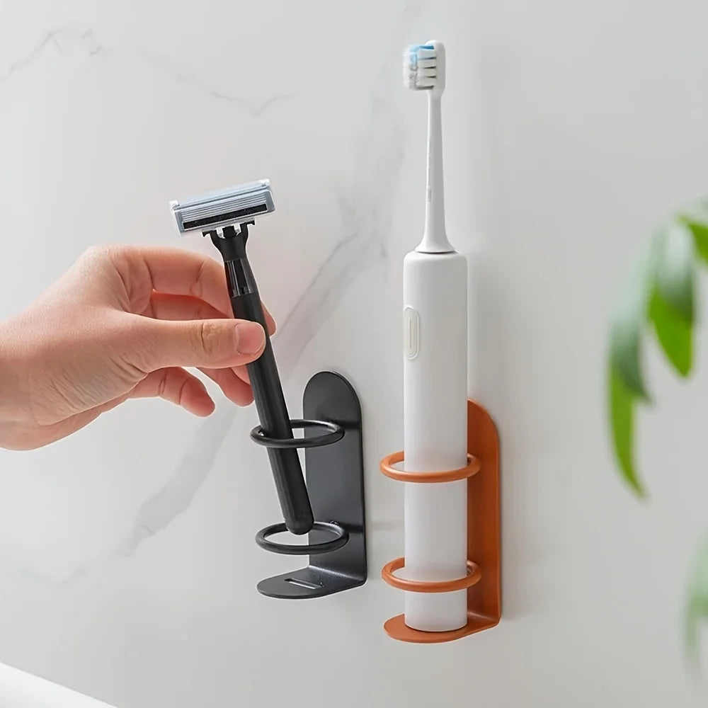 Wall Mounted Electric Toothbrush Holder – Self-Adhesive Metal Toothbrush Wall Holder Babs