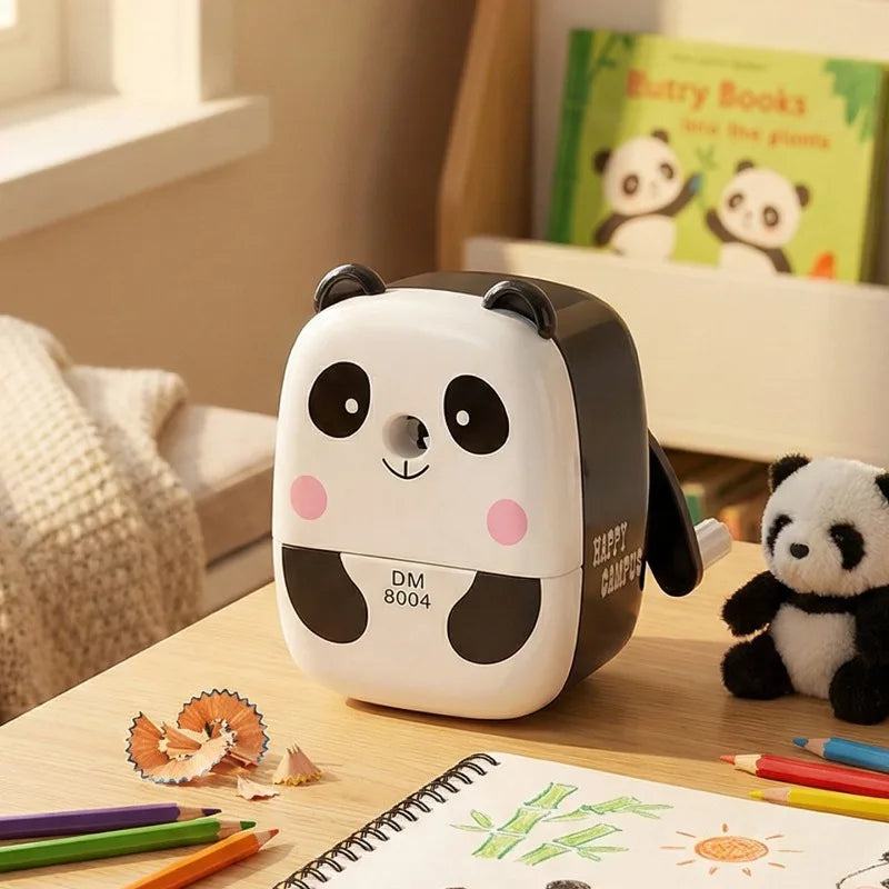 Cute Panda Pencil Sharpener for Kids – Manual, Tidy & Fun Pencil Sharpener Babs