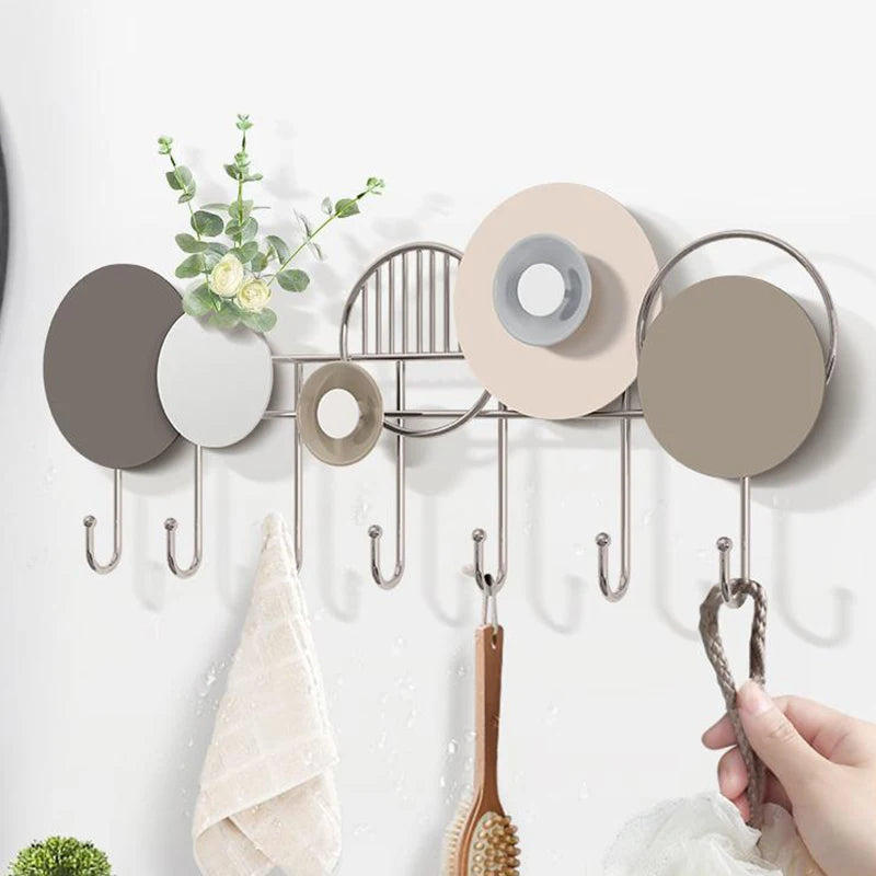 Modern Minimalist Wall Coat Rack – 7-Hook Iron Hanger Wall Coat Rack Babs